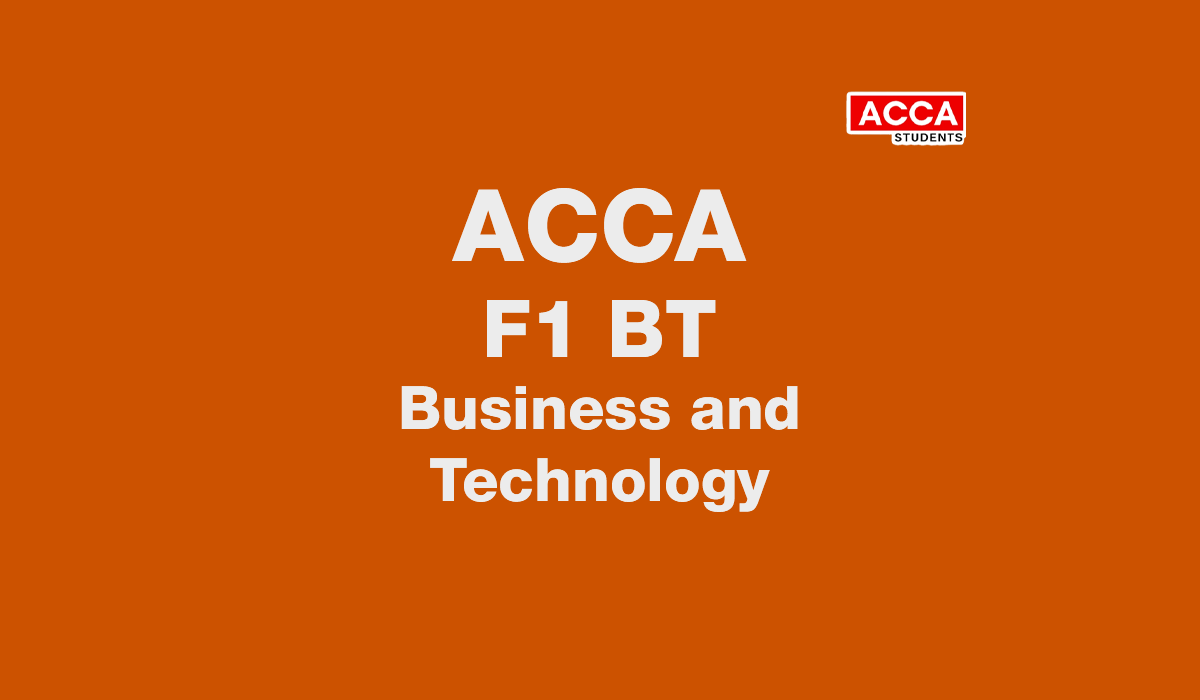 Workbook F1 (BT) Business and Technology Kaplan