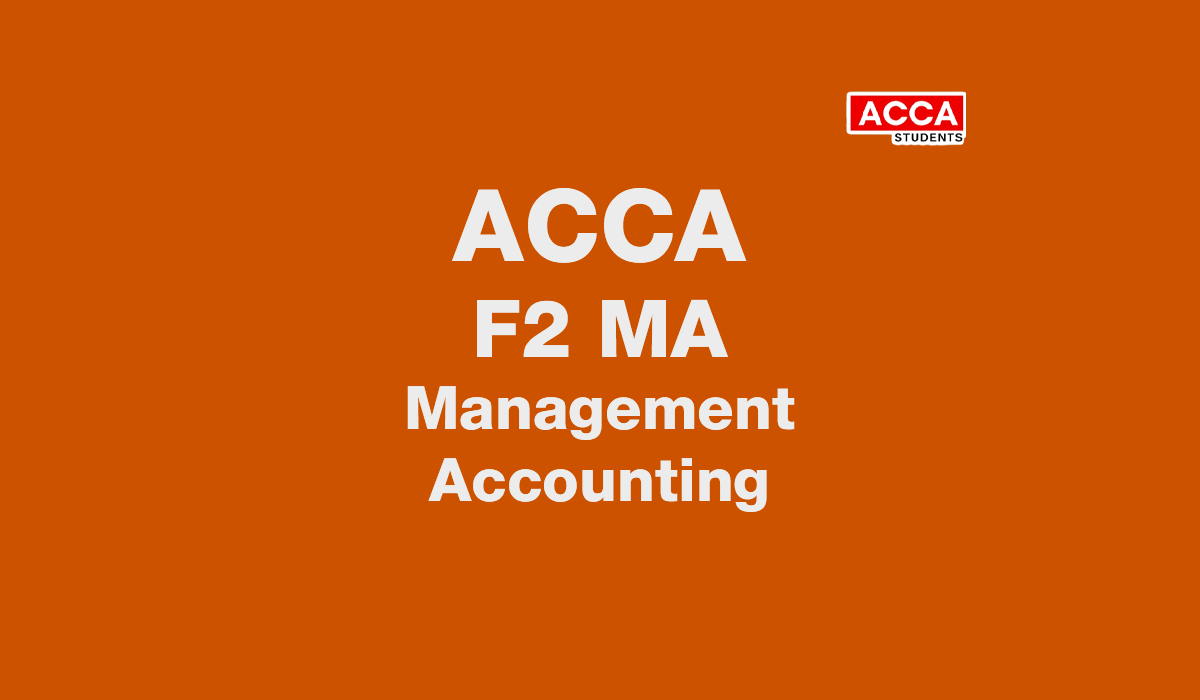 Practice and Revision Kit F2 (MA) Management Accounting | Kaplan
