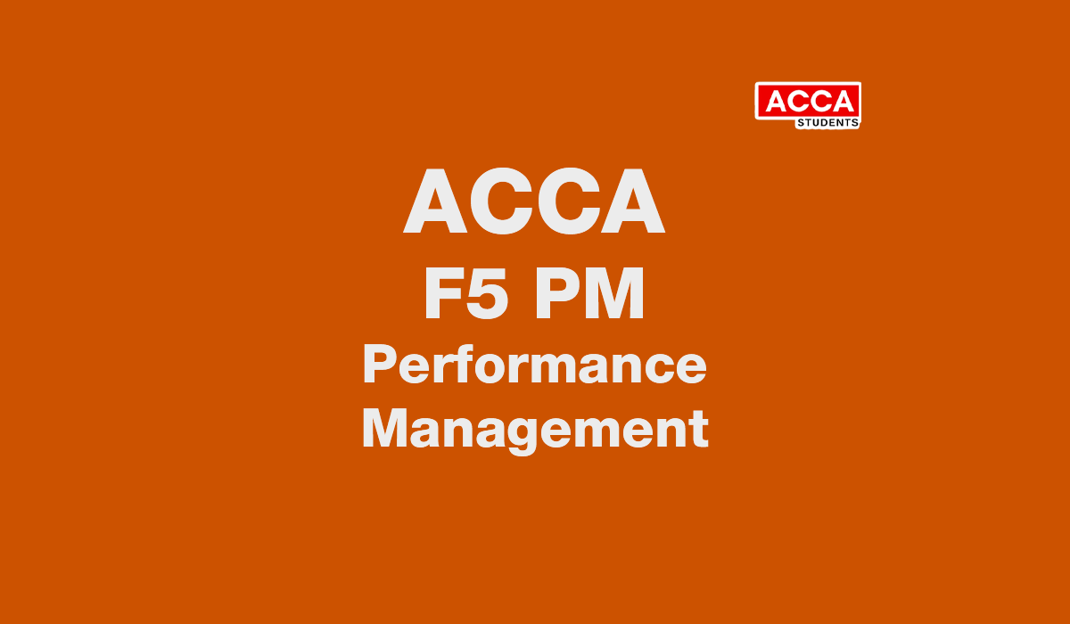 Practice and Revision Kit F5 (PM) Performance Management | Kplan