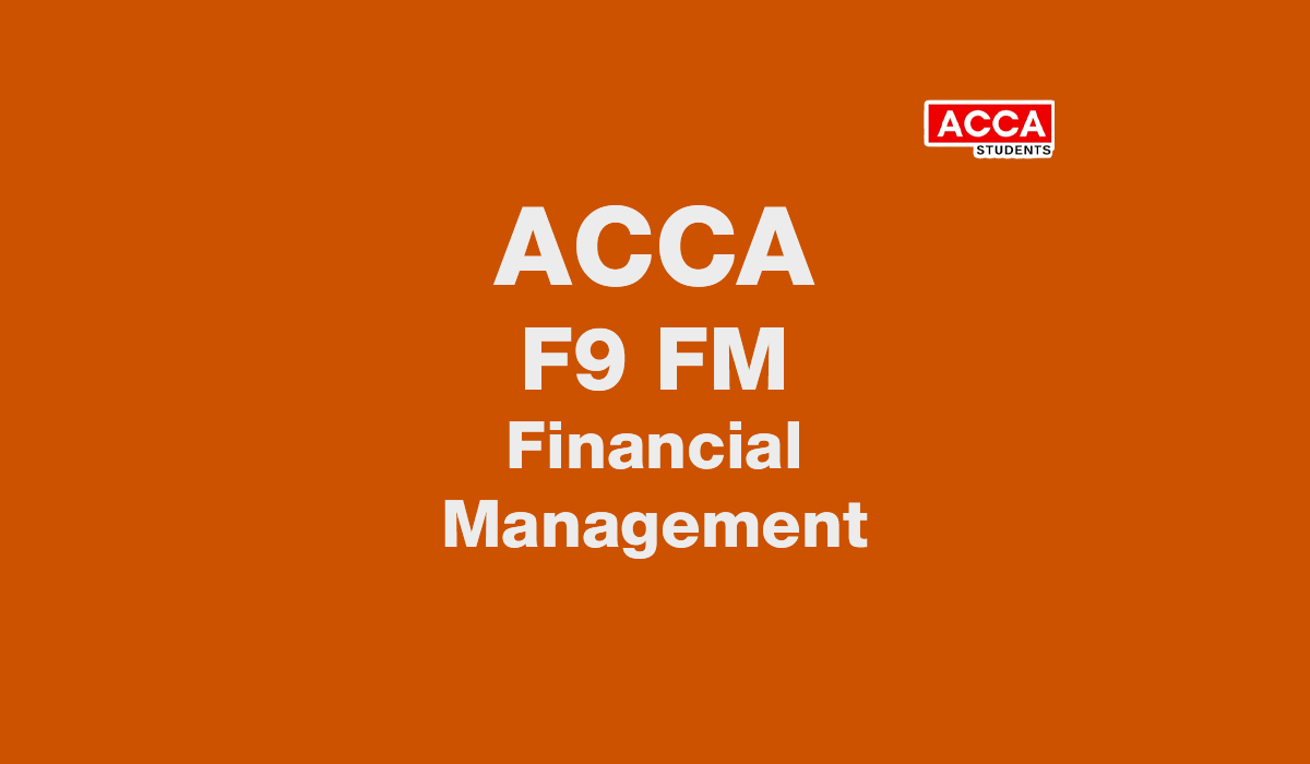 Study Text F9 (FM) Financial Management | ACCA